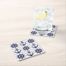 Marinho Náutico Blue Anchor Barco Cinza