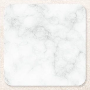 Porta-copo De Papel Quadrado Mármore Branco Moderno