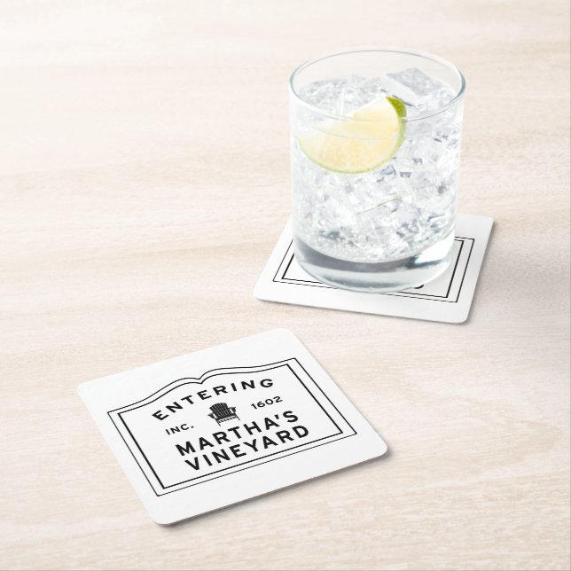 Porta-copo De Papel Quadrado Martha's Vineyard Adirondack Cadeira (Insitu)