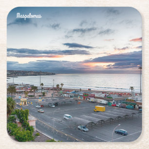 Porta-copo De Papel Quadrado Maspalomas Sunrise