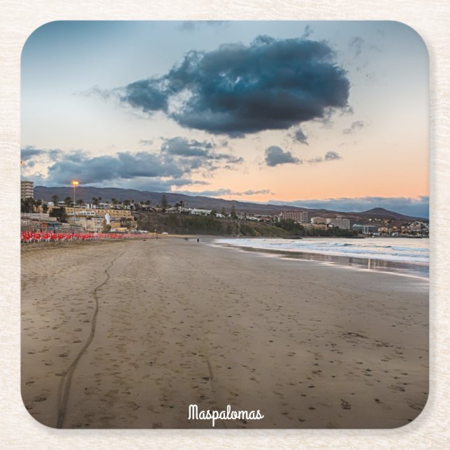 Porta-copo De Papel Quadrado Maspalomas Sunset (Frente)