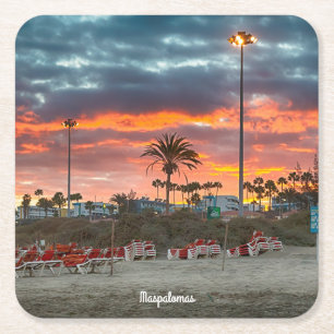 Porta-copo De Papel Quadrado Maspalomas Sunset