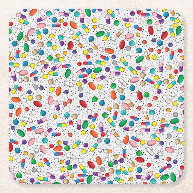 Porta-copo De Papel Quadrado Médico Design (Frente)