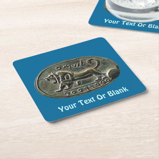 Porta-copo De Papel Quadrado Megiddo Seal (Inclinado)