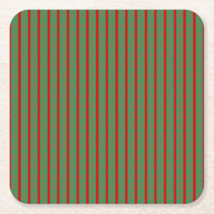 Porta-copo De Papel Quadrado Meia de Natal Vermelho Verde