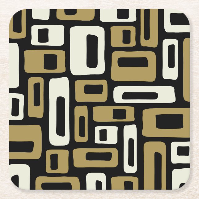 Porta-copo De Papel Quadrado Meio século Retroativo Moderno (Frente)