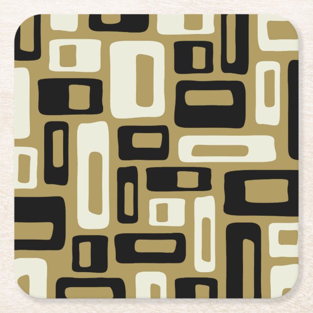 Porta-copo De Papel Quadrado Meio século Retroativo Moderno (Frente)