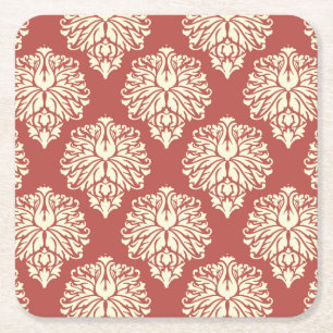 Porta-copo De Papel Quadrado Melancia Southern Cottage Damask