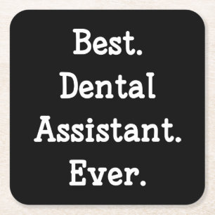 Porta-copo De Papel Quadrado Melhor. Assistente Dentário. Nunca.