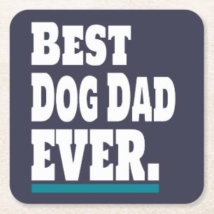 Porta-copo De Papel Quadrado Melhor Pai de Cachorro NUNCA Puppy Cachorro Pet Pr