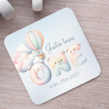 Menino de 1 ano de idade ursinho balão de ar quent