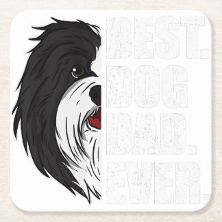 Porta-copo De Papel Quadrado Mens Best Dog Dad Ever Havanese Dad Father_s Day