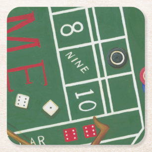 Porta-copo De Papel Quadrado Mesa de casino com calça e dispositivo