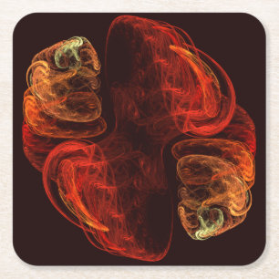 Porta-copo De Papel Quadrado Metamorfose Abstrato Art