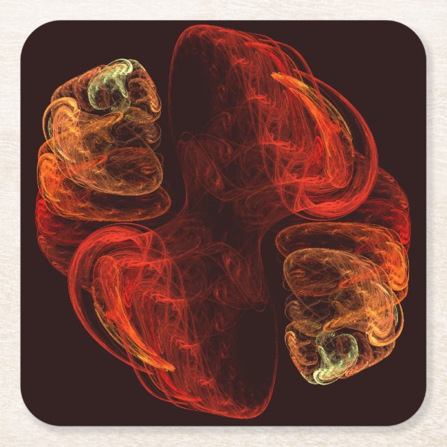 Porta-copo De Papel Quadrado Metamorfose Abstrato Art (Frente)