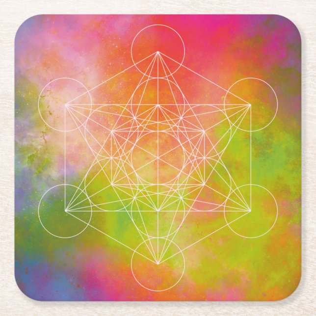 Porta-copo De Papel Quadrado Métatron (Frente)