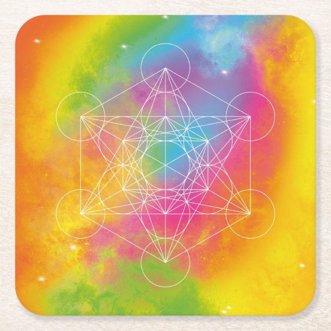 Porta-copo De Papel Quadrado Métatron (Frente)