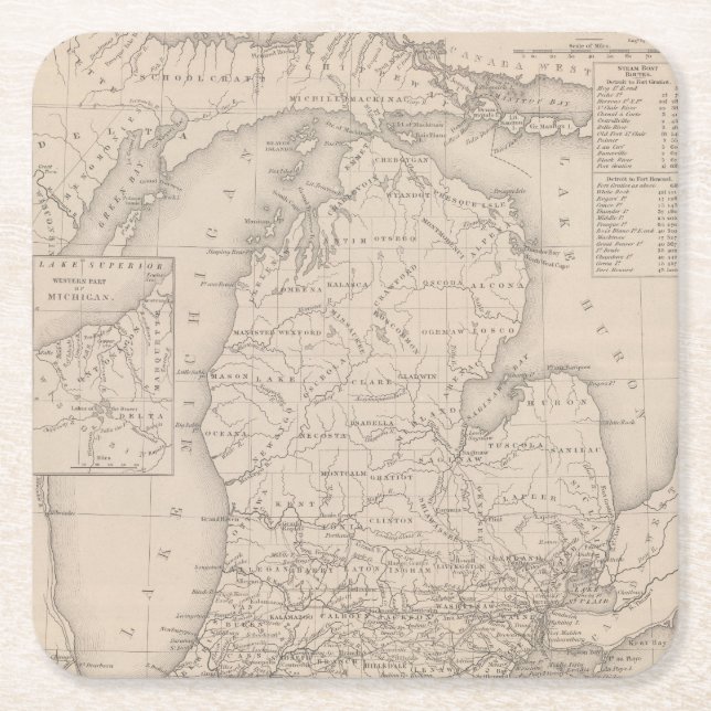 Porta-copo De Papel Quadrado Michigan 9 (Frente)