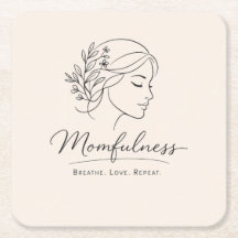 Mindful Mom Floral Line Art