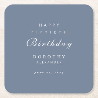 Porta-copo De Papel Quadrado Minimalista Moderno ANIVERSÁRIO Adulto Qualquer Id