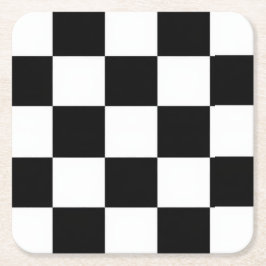 Porta-copo De Papel Quadrado Minimalista Xadrez Retro – Streetwear Monocromátic