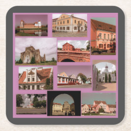 Porta-copo De Papel Quadrado Minsk Mir Brest Architecture Belarus