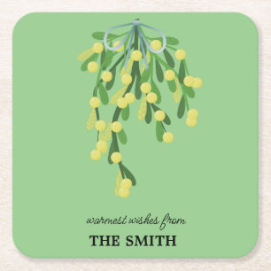 Porta-copo De Papel Quadrado Mistura verde pastel