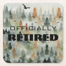 Porta-copo De Papel Quadrado Misty Forest Oficialmente Portas copos Aposentadas