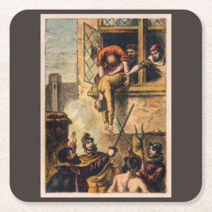 Porta-copo De Papel Quadrado Mob Justice no Santo Bartholomew Day Massacre