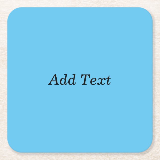 Porta-copo De Papel Quadrado Modelo de adição de texto personalizado (Frente)