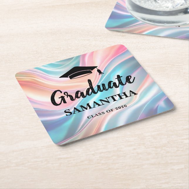 Porta-copo De Papel Quadrado Modern  Graduation  (Inclinado)