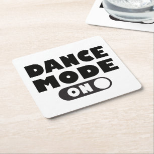 Porta-copo De Papel Quadrado Modo de dança ativado, dançarino, Festa de casamen