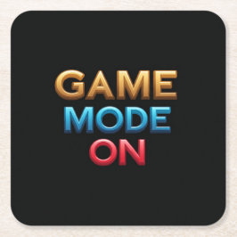 Porta-copo De Papel Quadrado Modo de jogo ativado