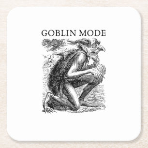 Porta-copo De Papel Quadrado Modo Duende Goblincore Estética Vintage Engraçado