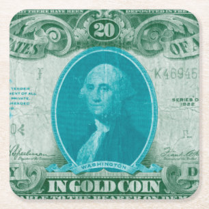 Porta-copo De Papel Quadrado Moeda Moderna V