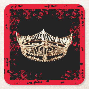 Porta-copo De Papel Quadrado Moedas de Portas copos amassadas, estilo Miss Amér