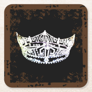 Porta-copo De Papel Quadrado Moedas de Portas copos amassadas, estilo Miss Amér