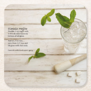 Porta-copo De Papel Quadrado Mojito clássico