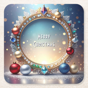 Porta-copo De Papel Quadrado Moldura de Joia de Natal Suporte de Papel para Fes