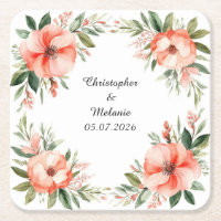 Moldura Floral em Aquarela Elegante