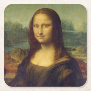 Porta-copo De Papel Quadrado Mona Lisa