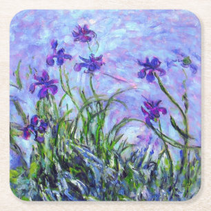 Porta-copo De Papel Quadrado Monet Lilac Irises