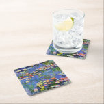 Porta-copo De Papel Quadrado Monet - Lírios De Água, 1916,<br><div class="desc">A famosa pintura de Claude Monet,  Lírios d'água 1916</div>