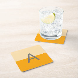 Porta-copo De Papel Quadrado Monograma Amarelo Sunny Daffodil