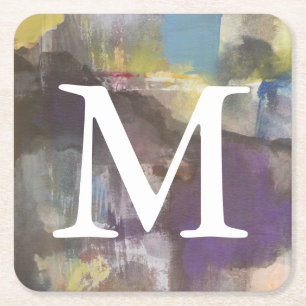 Porta-copo De Papel Quadrado Monograma   Calm Interlude