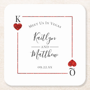 Porta-copo De Papel Quadrado Monograma Placa Brincadeira Salva A Data