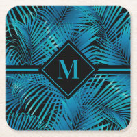 Monograma Turquoise Palmas Pretas