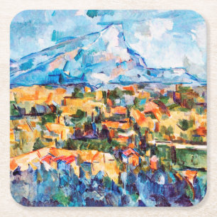 Porta-copo De Papel Quadrado Mont Sainte-Victoire, Paul Cezanne