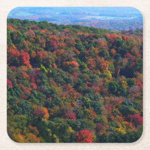 Porta-copo De Papel Quadrado Montanhas Appalachian em queda