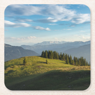 Porta-copo De Papel Quadrado Montanhas Lago Spitzingsee, Alpes Suíços